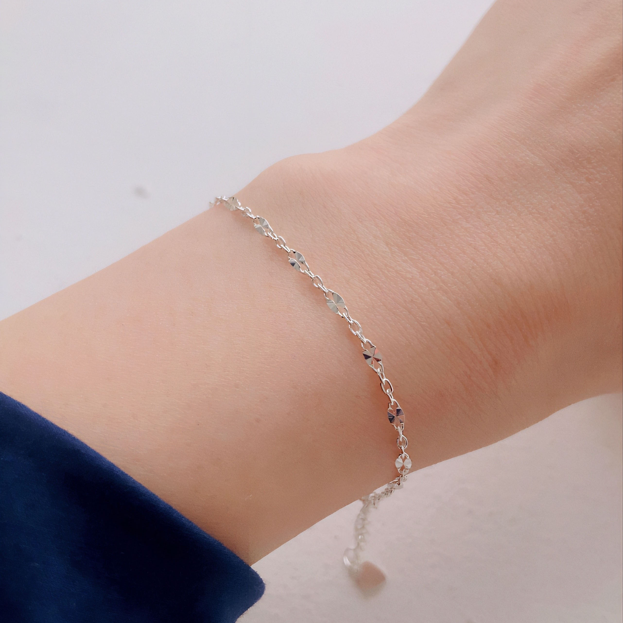 [당일/순은] ITALY 체인 은팔찌 light bracelet