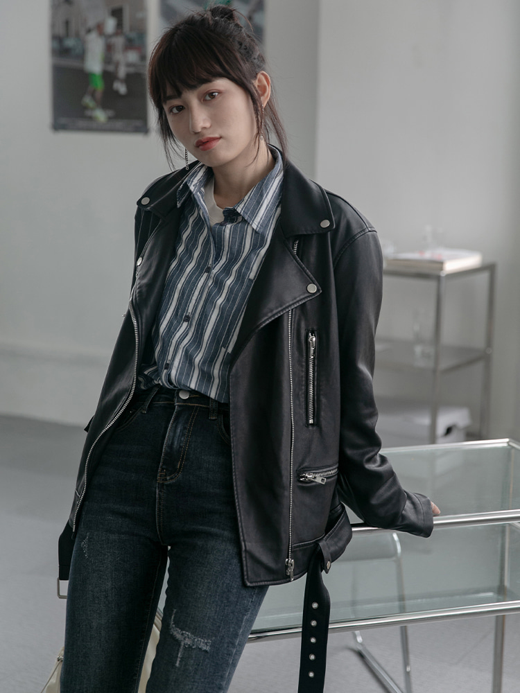 moonlightgear gramjacket shadowblack S/M（셔플 프린지 몽크 스트랩 