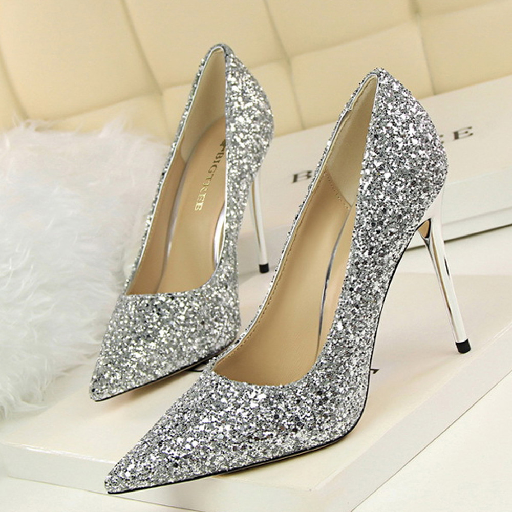 패션 바이 카카오 | 220-260 로치아 9cm 스틸레토 글리터 하이힐 6color 빅사이즈 구두, image size:1000x1000