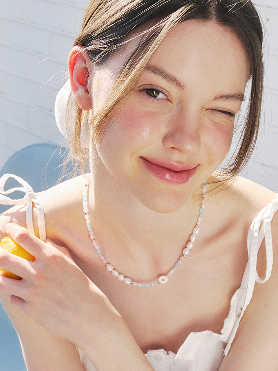 ENGBROX★aespa ningning着用★pastel moment daisy necklace pastel moment daisy necklace - ENGBROX | 60% - Asian Fashion