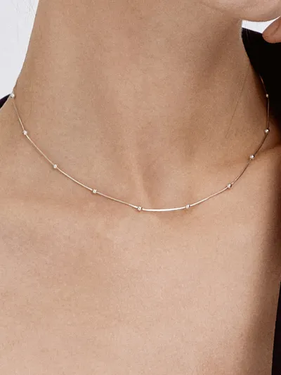 ☆TATIANA☆ SILVER925 Line Ball Chain Necklace NZ2039 타티아나 (SILVER925) Line Ball Chain Necklace NZ2039