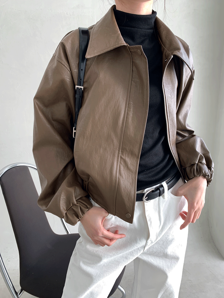 2 way Eco Leather Jumper