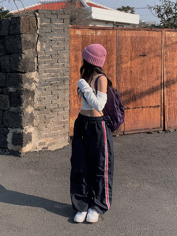 Taping track pants (2colors)