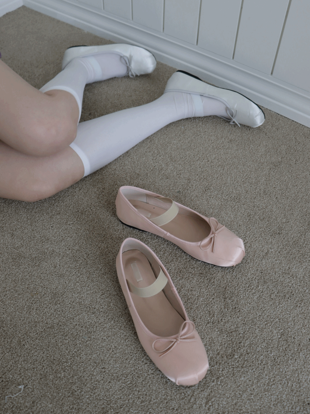 ribbon ballet shoes (3colors)