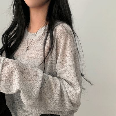 SUGARPOWDER シュガーパウダー サランタ リネン シースルー ルーズフィット 長袖ニット・Tシャツ 画像 1