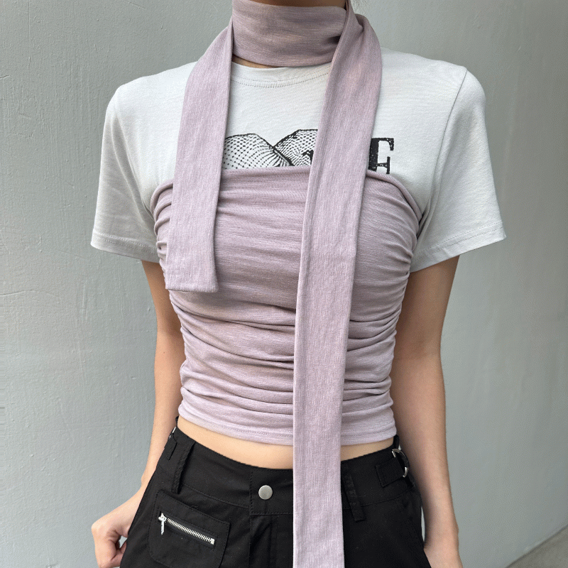 Muffler Shirring Top set (3color)