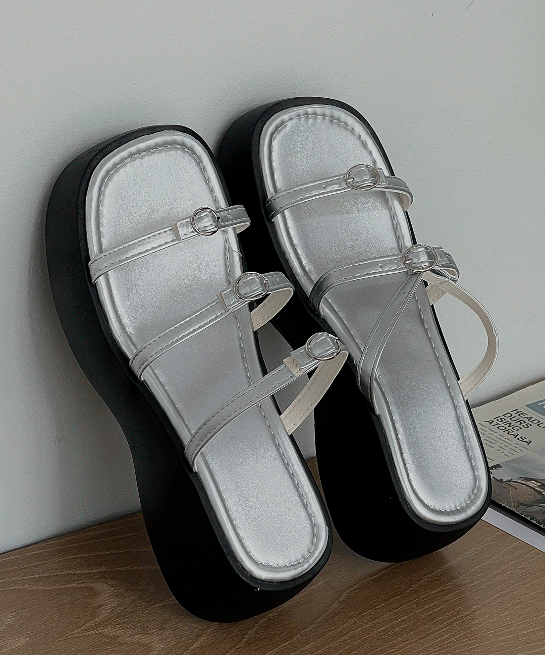 Chunky Platform Heel Sandals 6cm