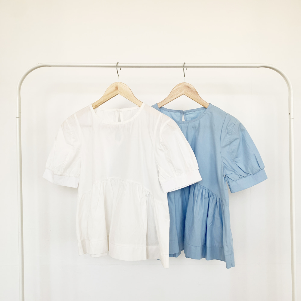 [헬로시모네] 베이비 말린 블라우스 블루 체크 AW25-MALBBCH main image 0