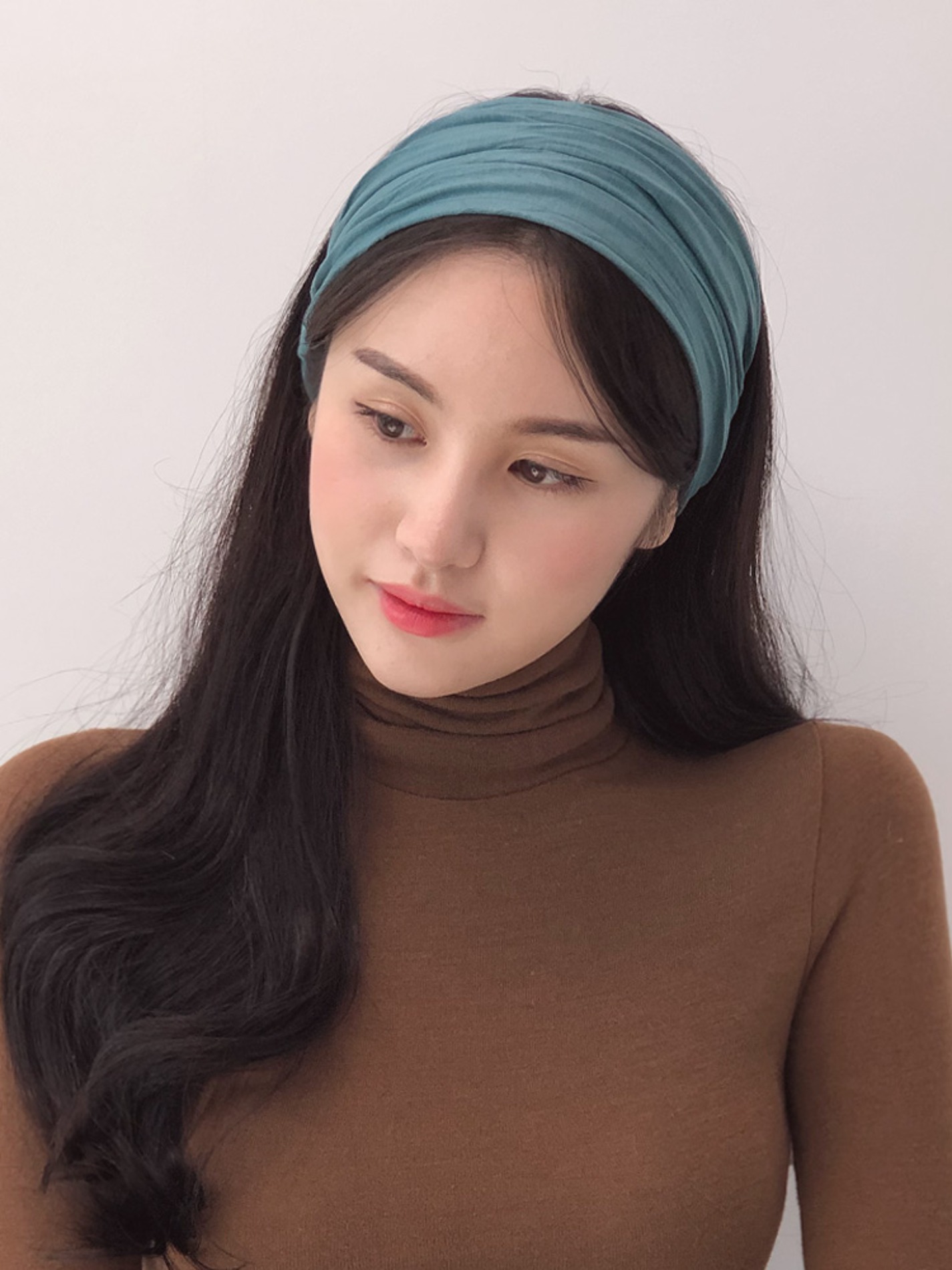 [더노블제작/8colors] 와이드밴드 넓은 터번 두건 브롱플리츠 헤어반다나