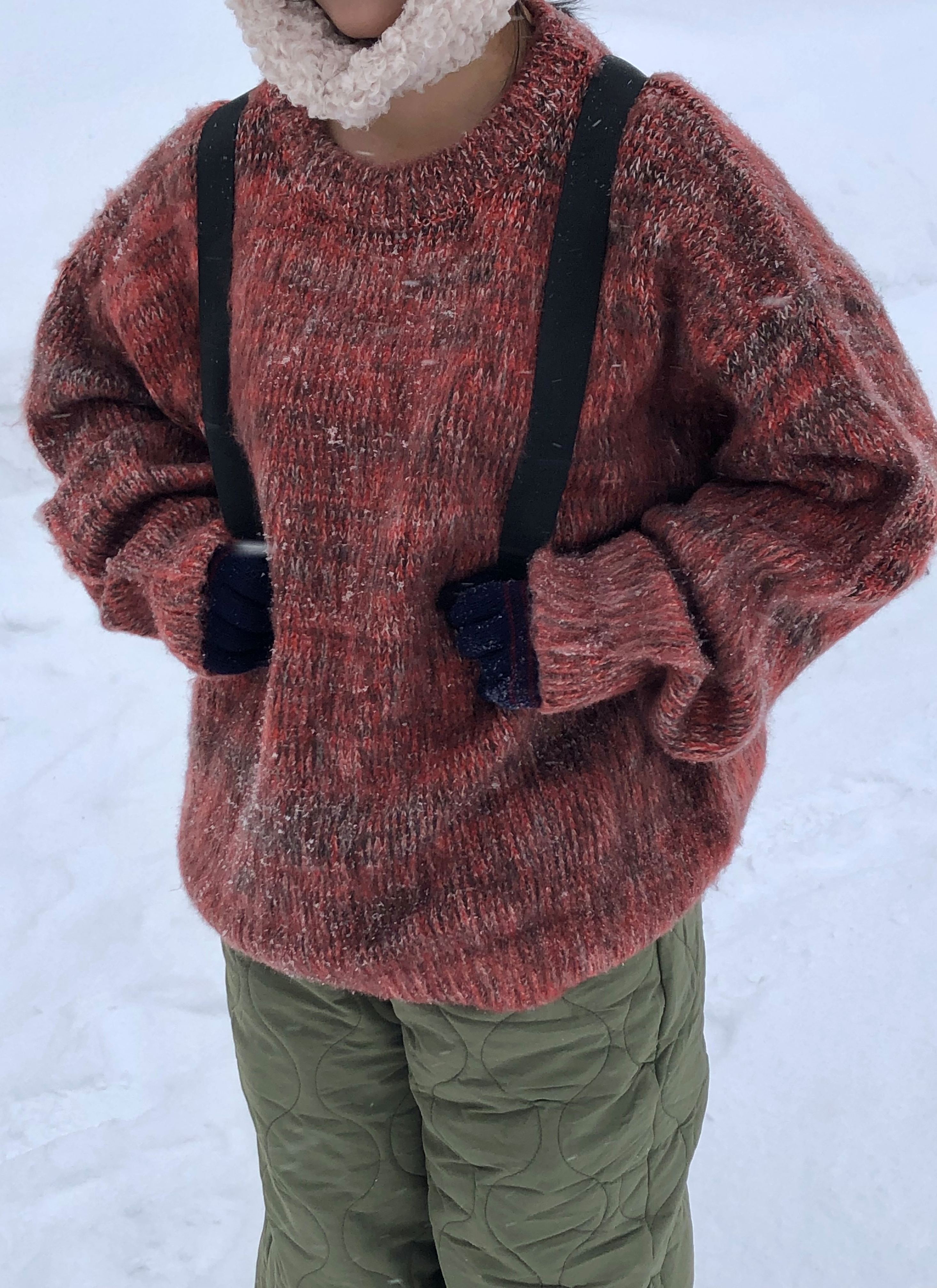 stein Interwoven Hand Knit LS Black