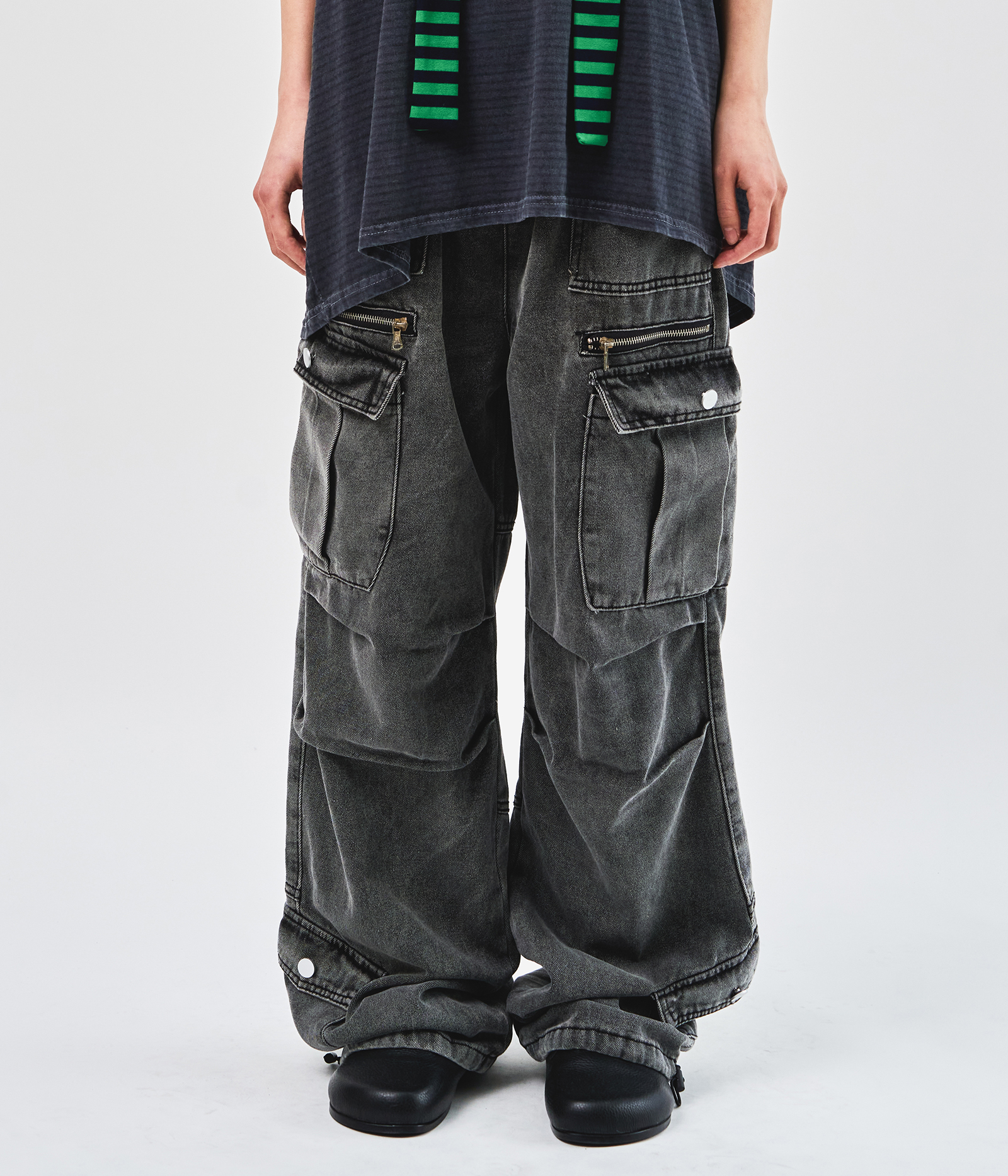 【HI FI FNK】War Square Zip Denim HIFIFNK(하이파이펑크)