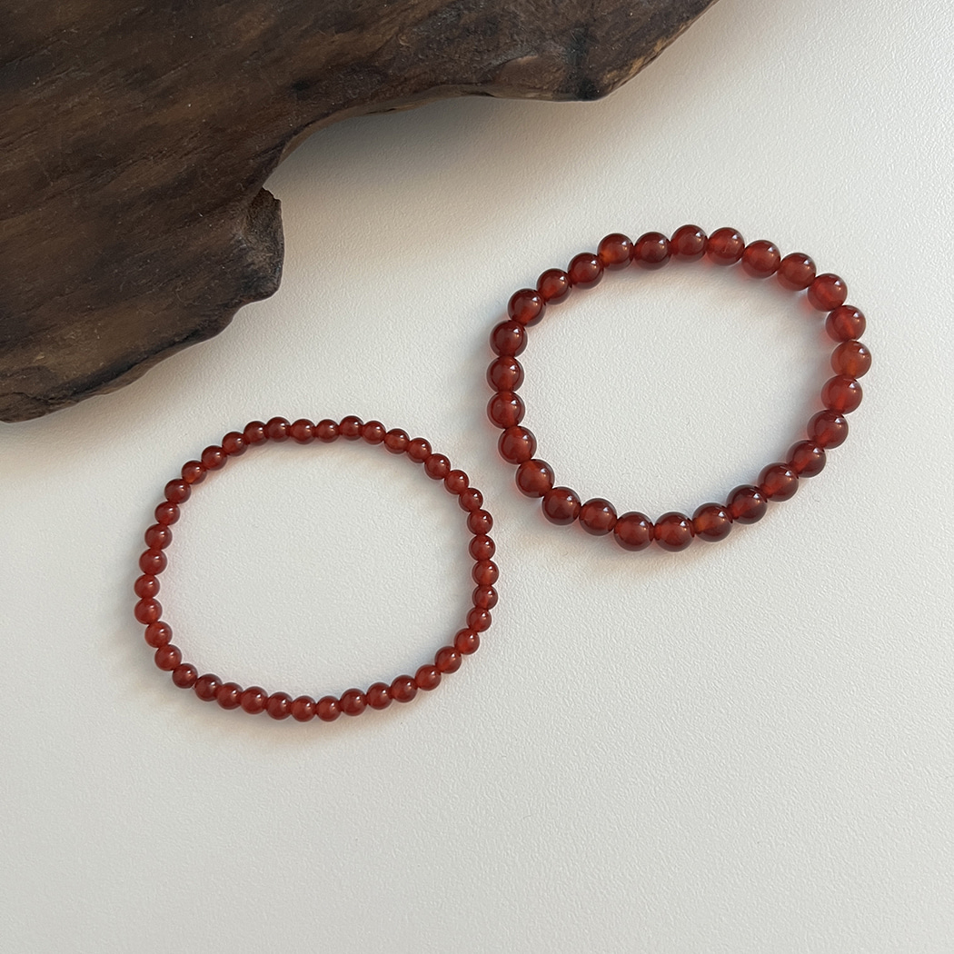 델마랑 레드 오닉스 원석 밴딩 비즈 구슬 옥팔찌 2size 4mm 6mm