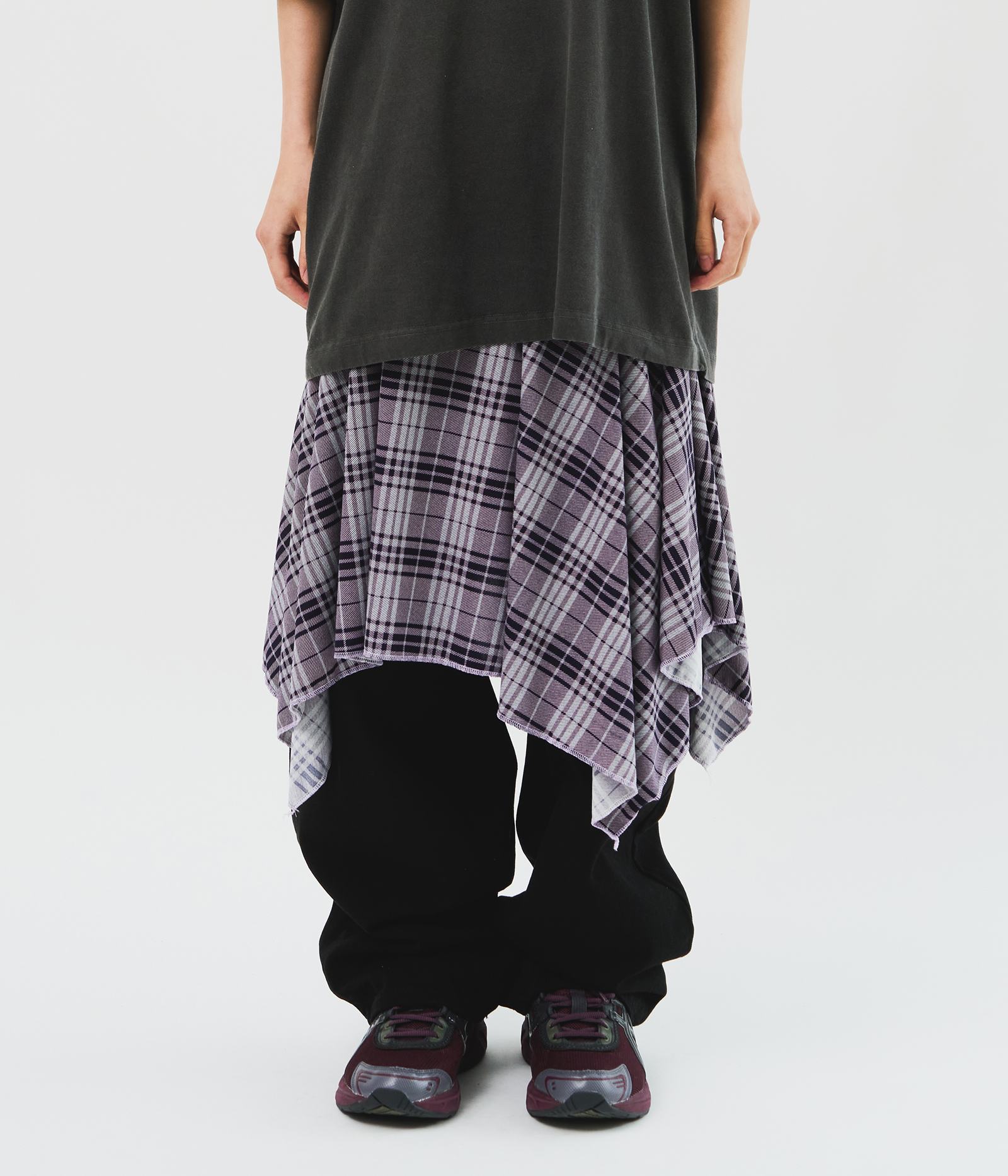 【HI FI FNK】(W) Hippie Checked Skirt 하이파이펑크 (W) Hippie Checked Skirt