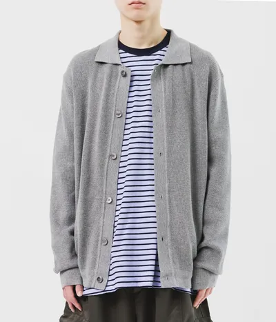 【HI FI FNK】Kent Collar Knitted Cardigan 하이파이펑크 Kent Collar Knitted Cardigan (4color)