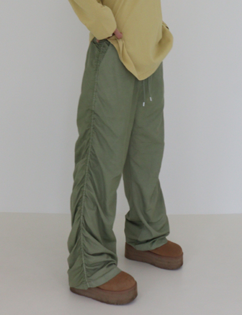 Ground Y Shirring Nylon Twill Gaucho Pants