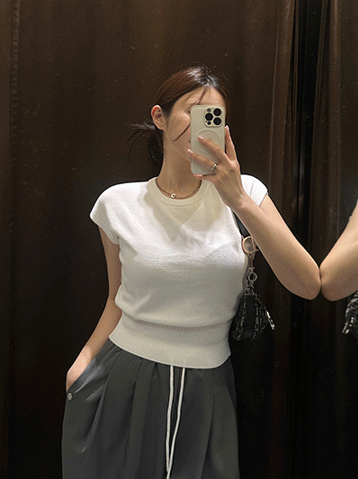 NEWESOO 夏にぴったりなキャップスリーブニットトップス