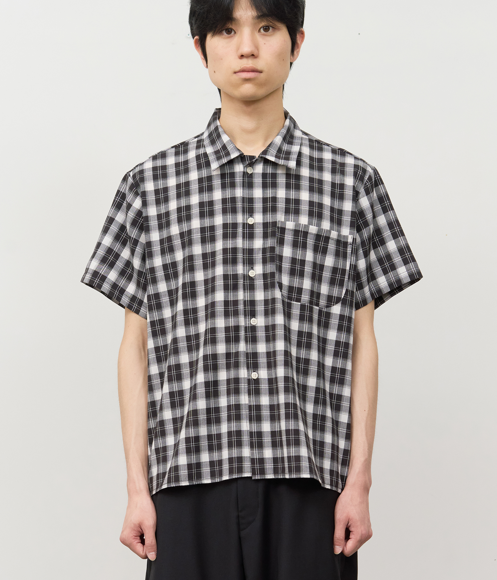 【HI FI FNK】East Cropped Square Check Shirt 하이파이펑크 East Cropped Square Check Shirt (4color)