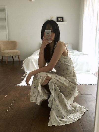 oat flower long dress
