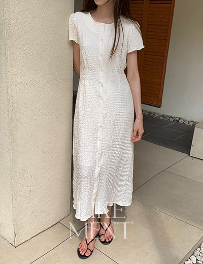 LIKE-YOU ライクユ リキメント フューレ プレミアム スモーク シュリング 半袖 ワンピース 画像 1