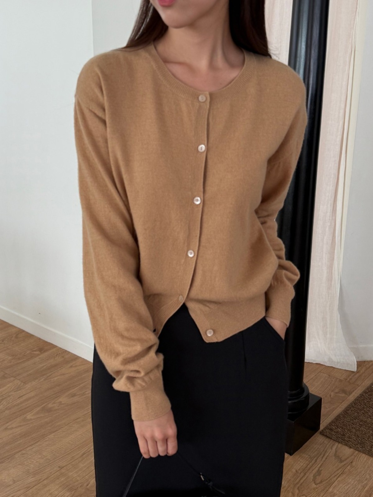 씨미 Render wool cardigan