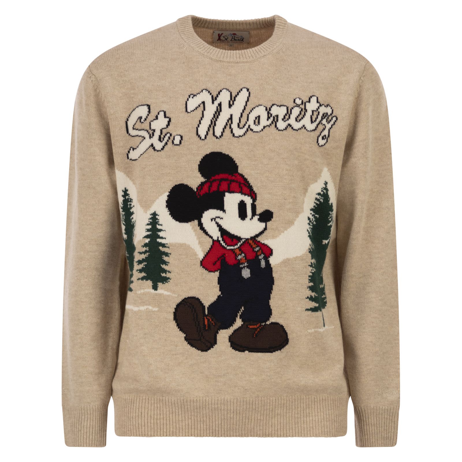 (MAN) 25FW HERON - Crew neck sweater with embroidery on the front HER0011