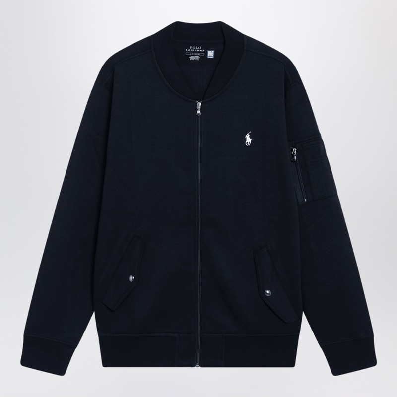 (MAN) 26SS Navy blue zip-up cotton-blend sweatshirt 710980339001CO/XM_POLOR-AN_323