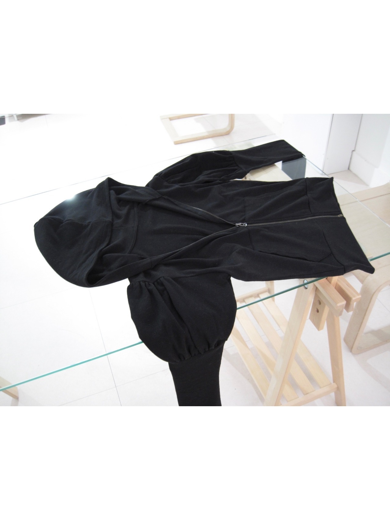 겨 line hood zip