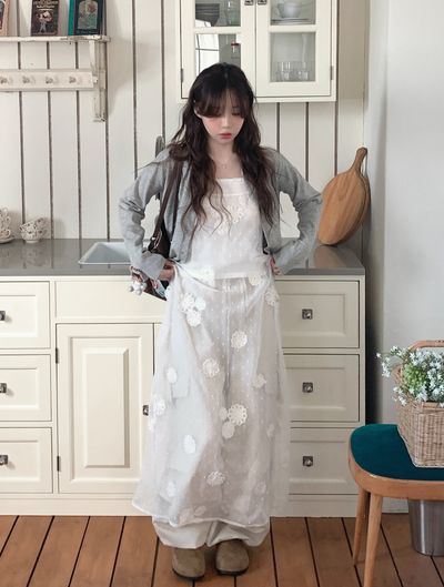 Pottery Layered Lace Dress (1color)