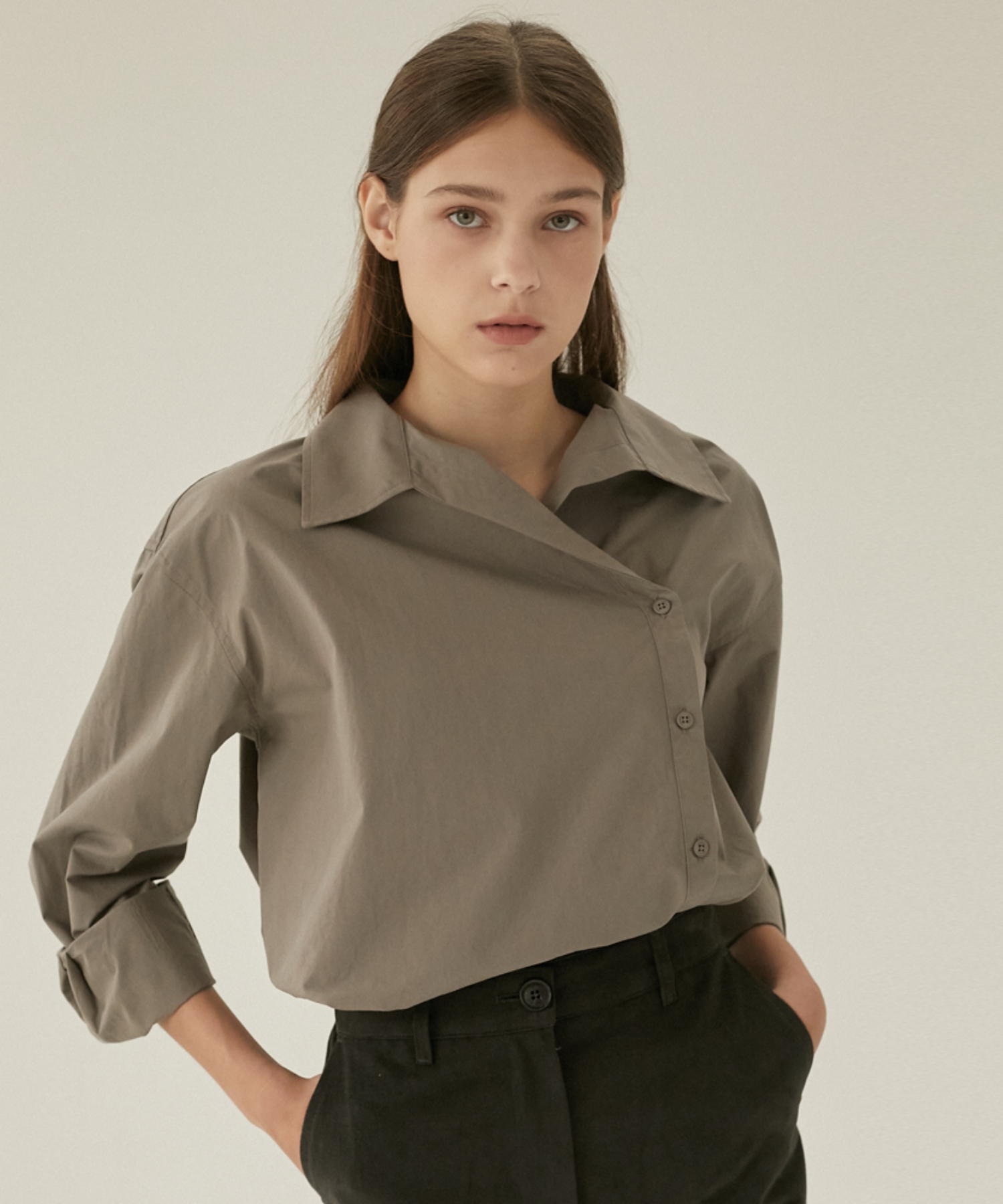 Cotton Wrap Shirt 2 Color