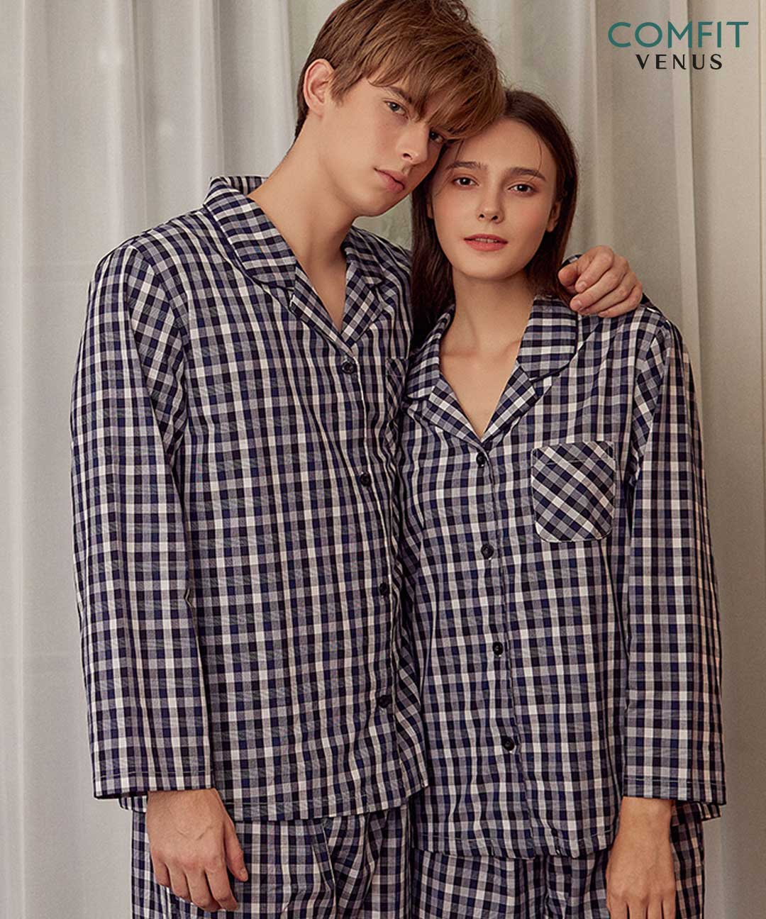 고급 체크 파자마 남여공용 (SYPAE017W)