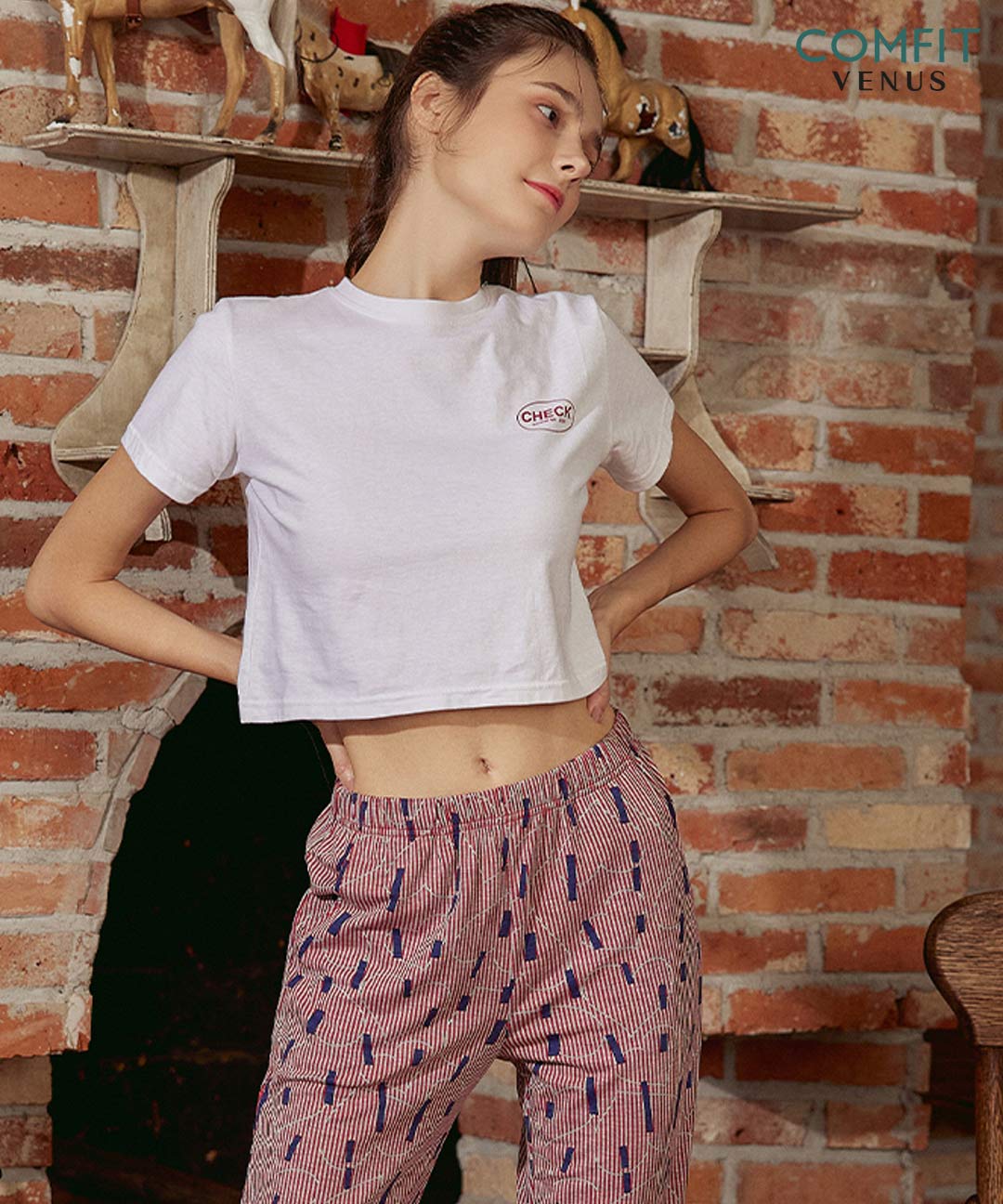 멜란지 도형 여자 바지 (SYEPE004F)