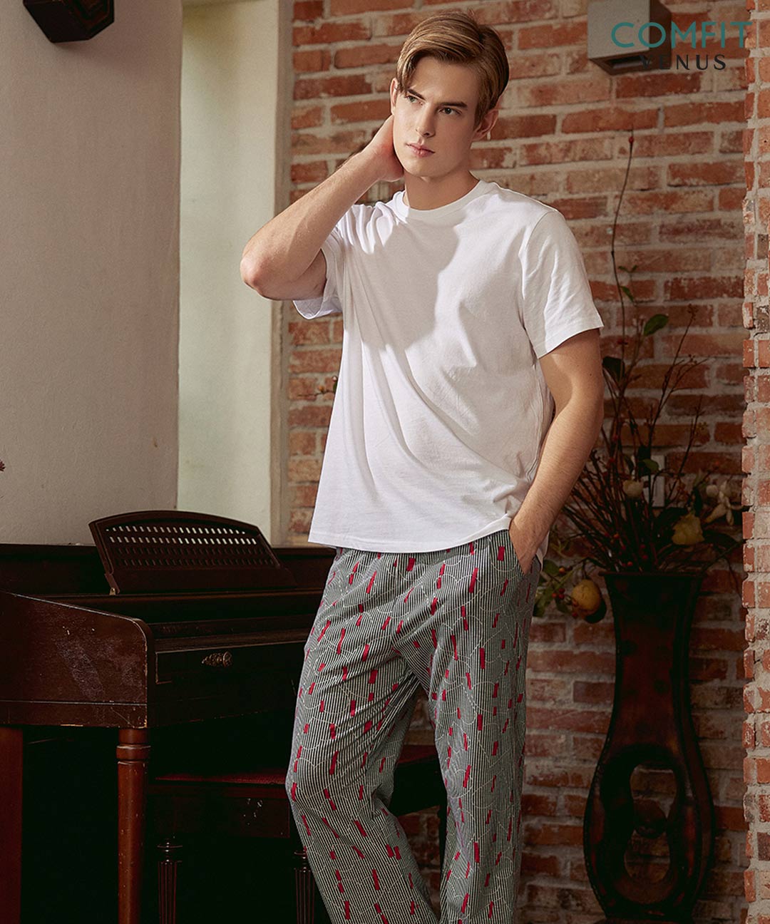 멜란지 도형 남자 바지 (SYEPE004M)