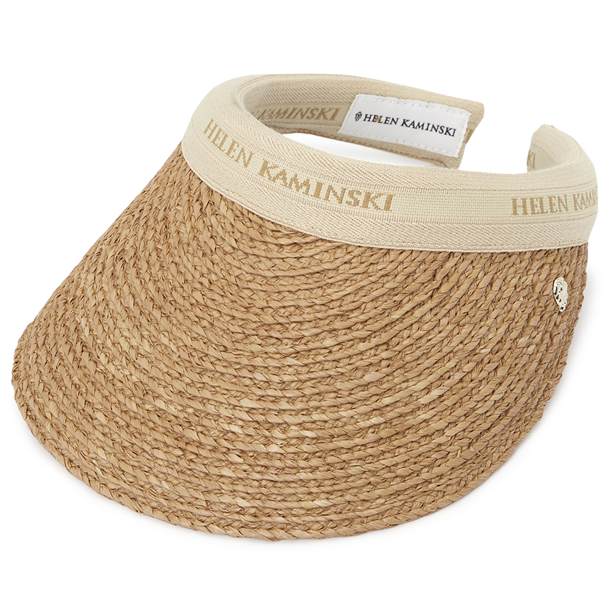 헬렌카민스키 비앙카 10 여성 바이저 HAT50265 NOUGAT NATURAL LOGO