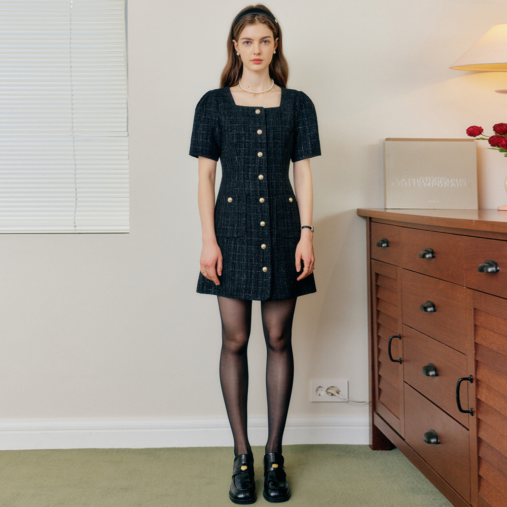 룩캐스트 안나 트위드 드레스 / ANNA TWEED DRESS_2colors