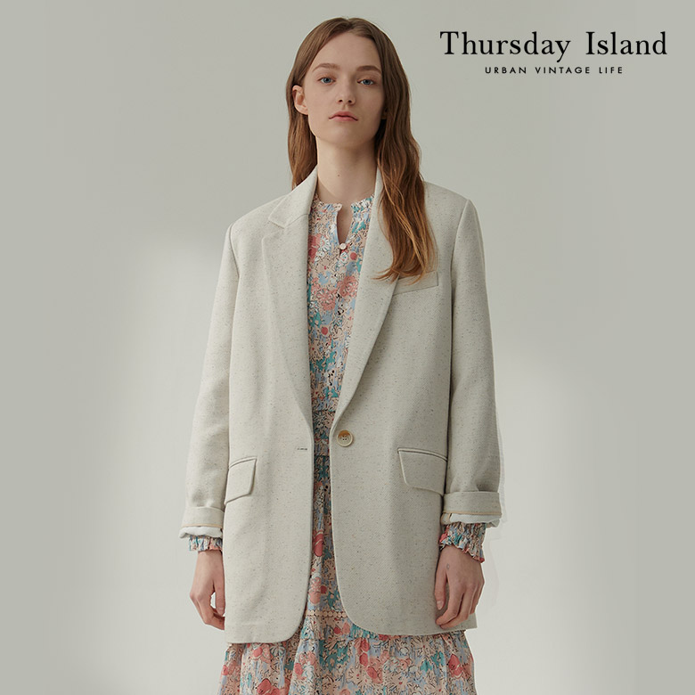포스티 [Thursday Island] 여성 싱글 버튼 보카시 자켓(T212MJK133W)