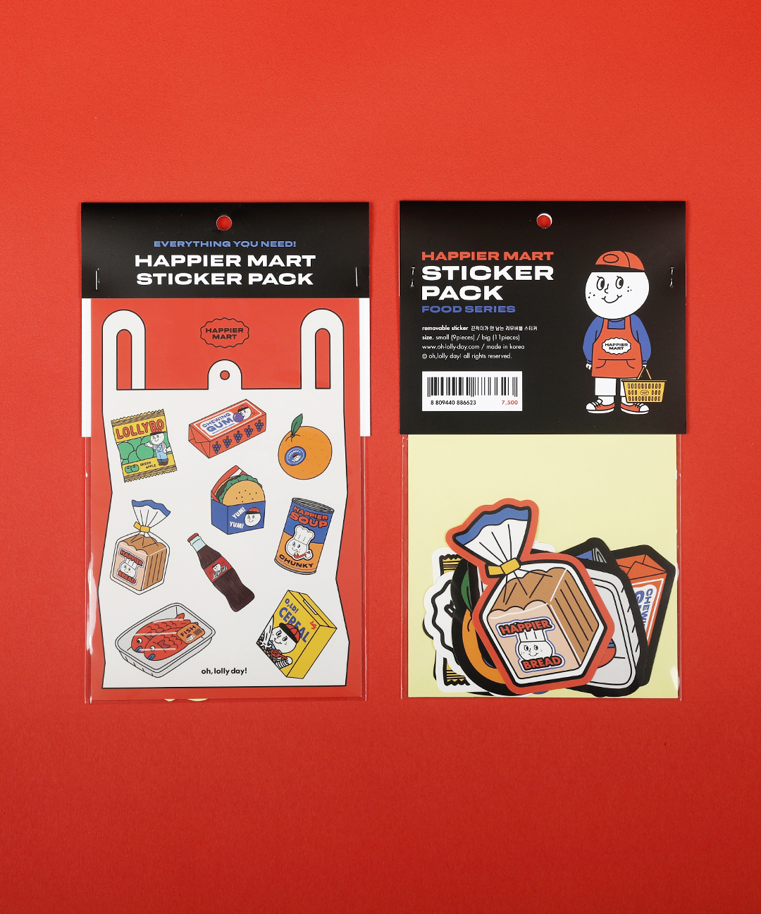 O,LD! HAPPIER MART sticker pack_food series