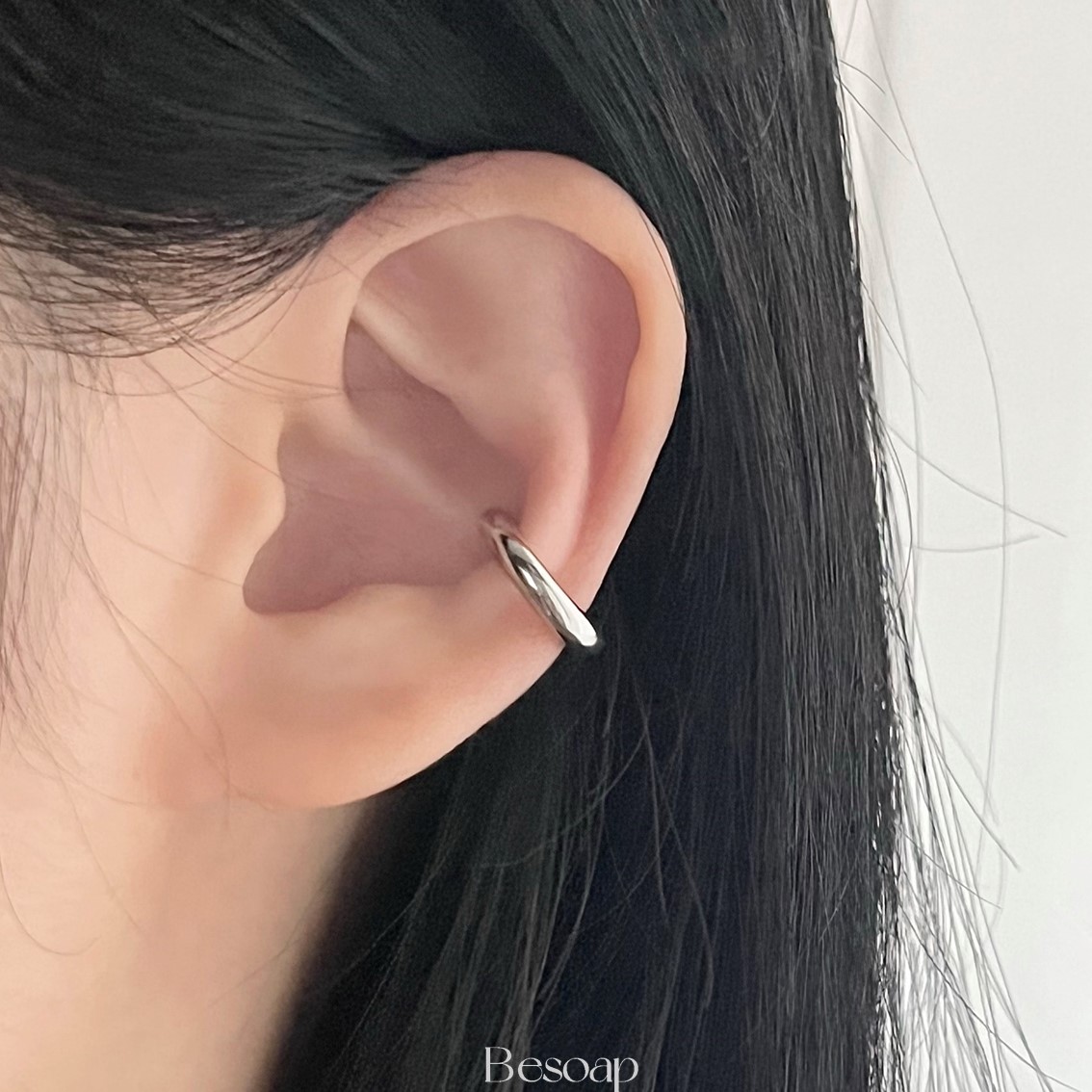 베솝 [당일발송][이어커프] Simple earcuff /심플 데일리 실버 골드 볼드 링 귀찌 피어싱찌 서브 귀걸이