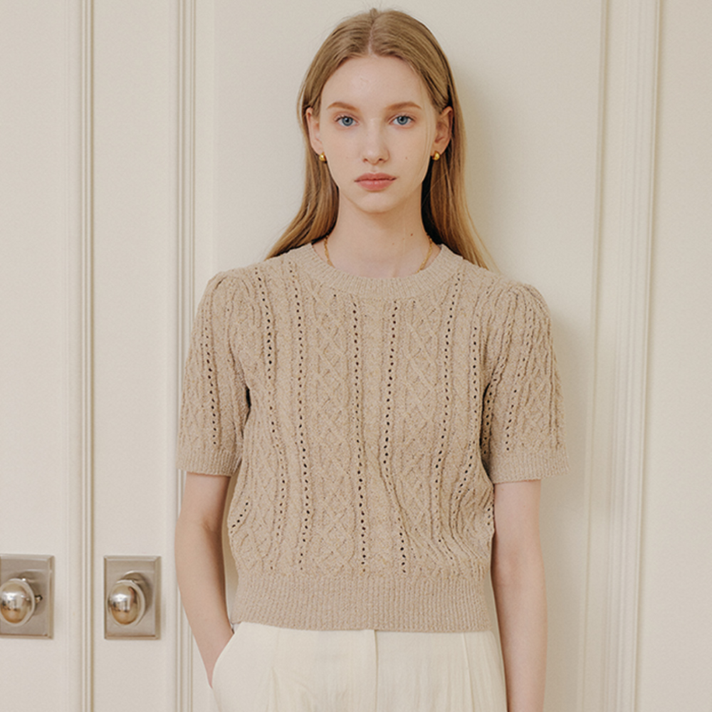 키리 케이블 니트 탑 / KEELY CABLE KNIT TOP_3colors