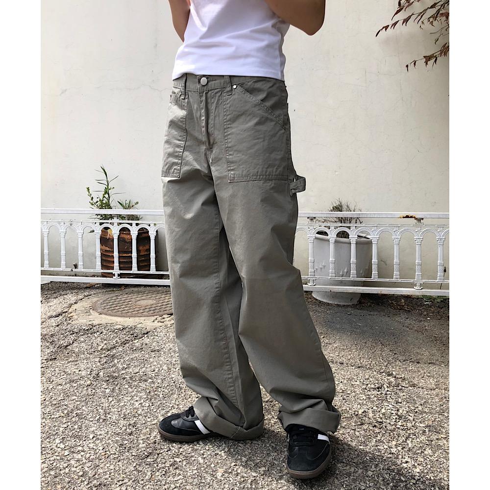 carpenter pocket straight wide pants (2 color)
