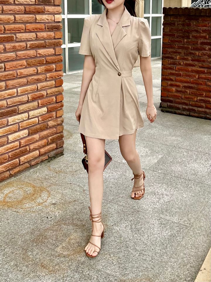 쥬므 반팔 자켓 원피스