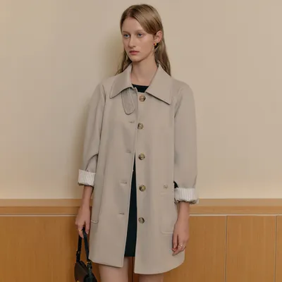 アウターその他 LOOKAST NICKY HALF TRENCH COAT / NICKY HALF TRENCH COAT_2col 룩캐스트 니키 하프 트렌치 코트 / NICKY HALF TRENCH COAT_2colors