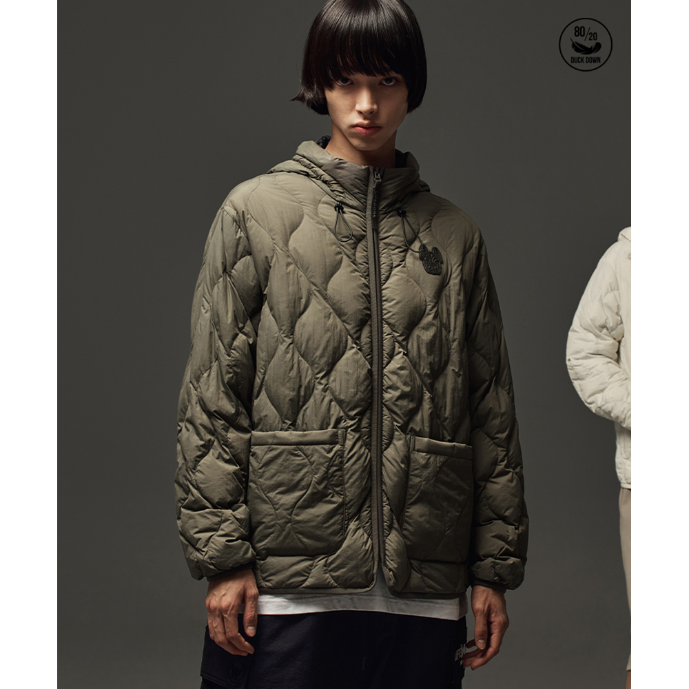 [라이프워크] 웨이브 퀼팅 라이트 후드 다운 점퍼_LW234DJ110