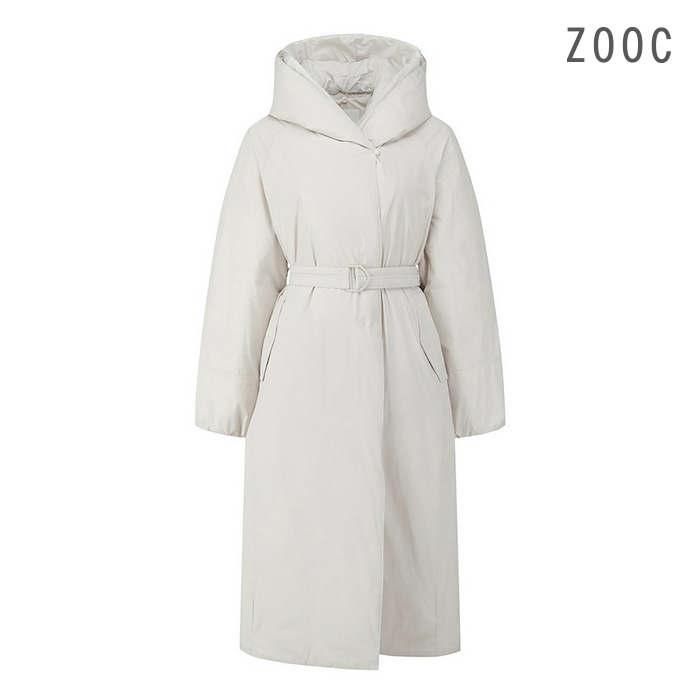 포스티 - [ZOOC] 벨티드 더블 후드 패딩 코트 CR_V244PSG940