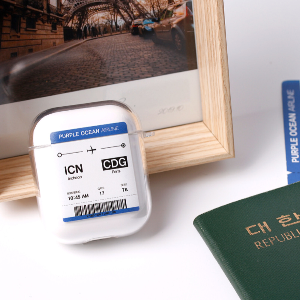 패션 바이 카카오 | 각인 여행 케이스 에어팟 버즈 클리어 커스텀 특별한선물