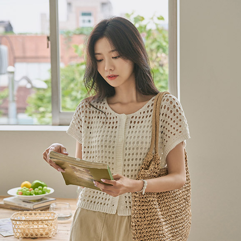 와플 바람송송 루즈핏 니트베스트