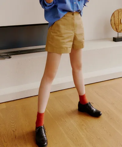 ショートパンツ Siyazu SIPT7067 chino short pants_Camel Beige 시야쥬 SIPT7067 Chino short pants_Camel Beige