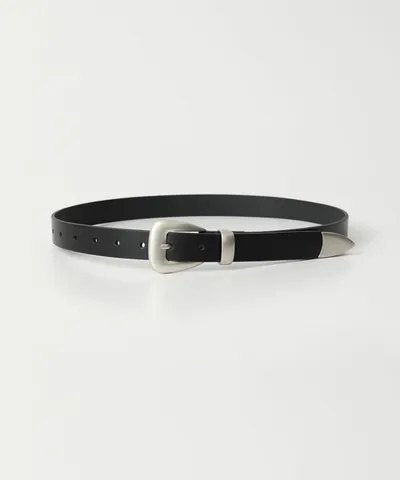 ●38comeoncommon● 25mm Italy Western Leather Belt Silver 50 38컴온커먼 25mm Italy Western Leather Belt (Silver)