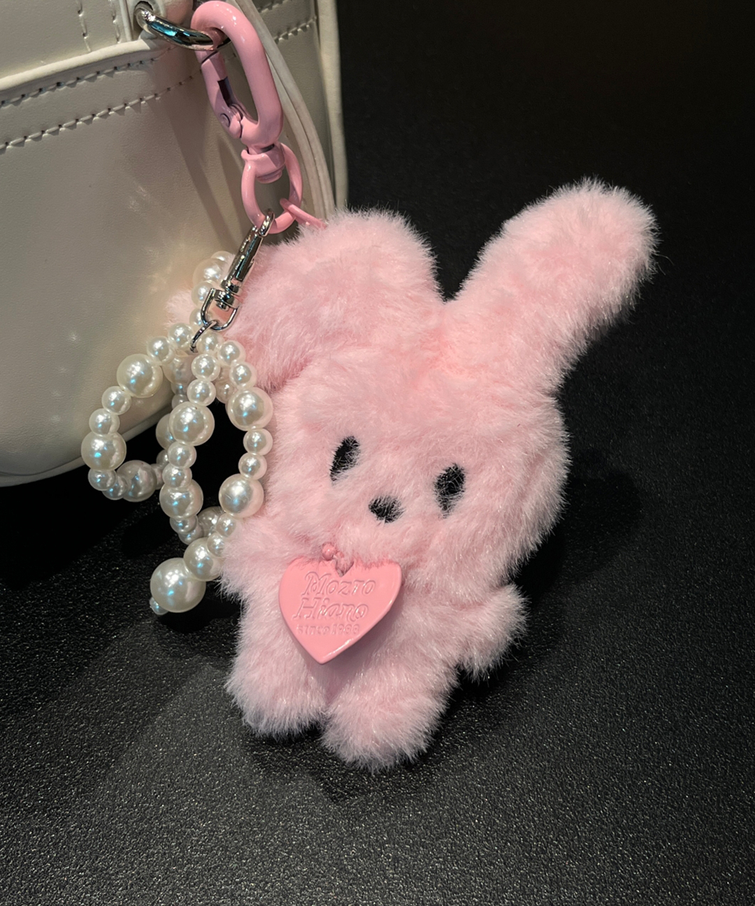 토끼 아네프 하트 목걸이 핑크 토끼 인형 키링