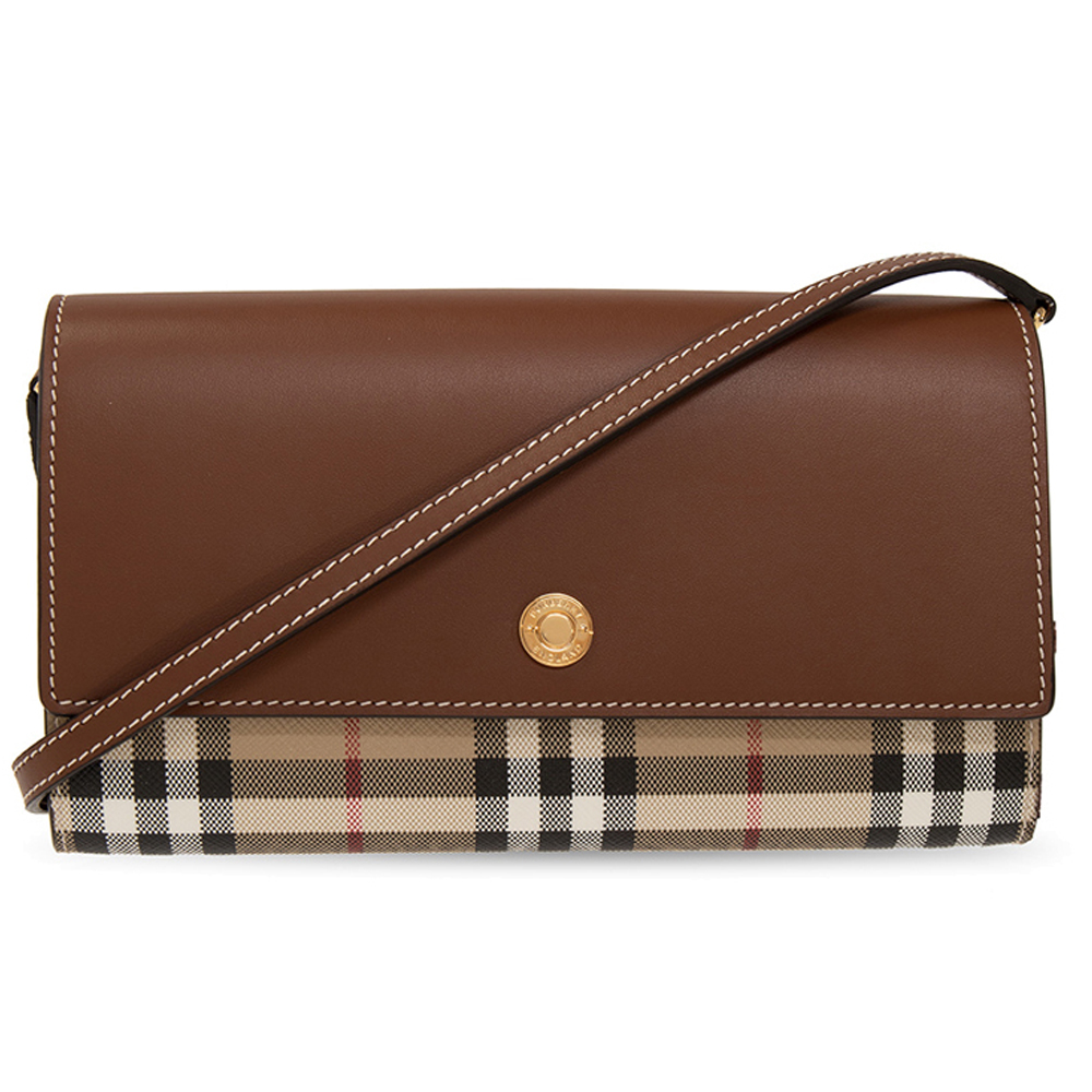 24FW 한나 체크 크로스백 아카이브베이지탄 8058002