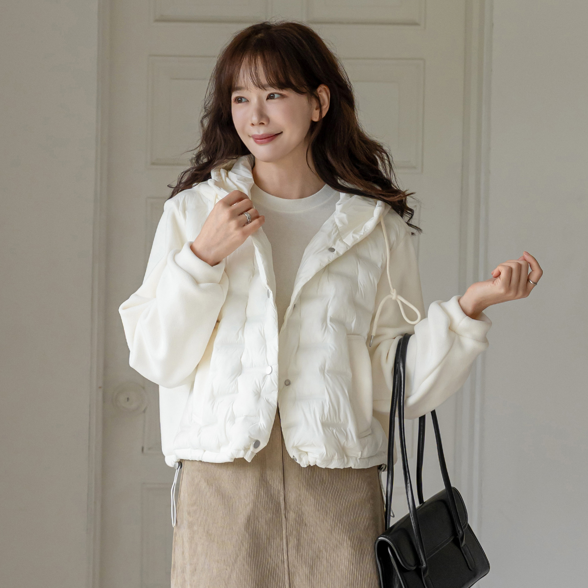 [신상베스트] [키첼] [MD추천]벤튼 퀼팅 플리스 후드 점퍼